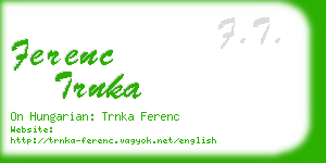 ferenc trnka business card